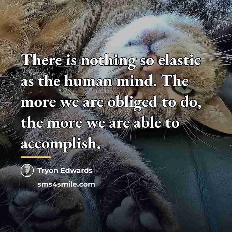 “There is nothing so elastic as the human mind. The…” quote by Tryon Edwards