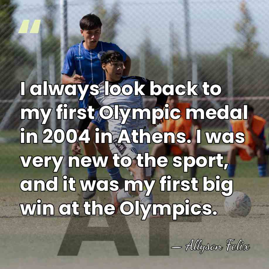 I always look back to my first Olympic medal in 2004 in&hellip; - Allyson Felix