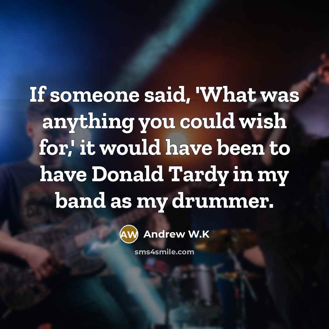 “If someone said, 'What was anything you could wish for,'…” quote by Andrew W.K