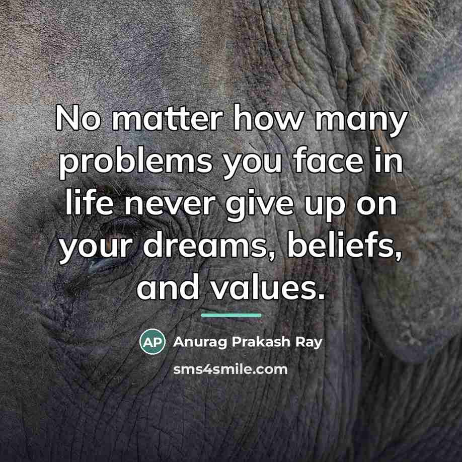 “No matter how many problems you face in life never…” quote by Anurag Prakash Ray