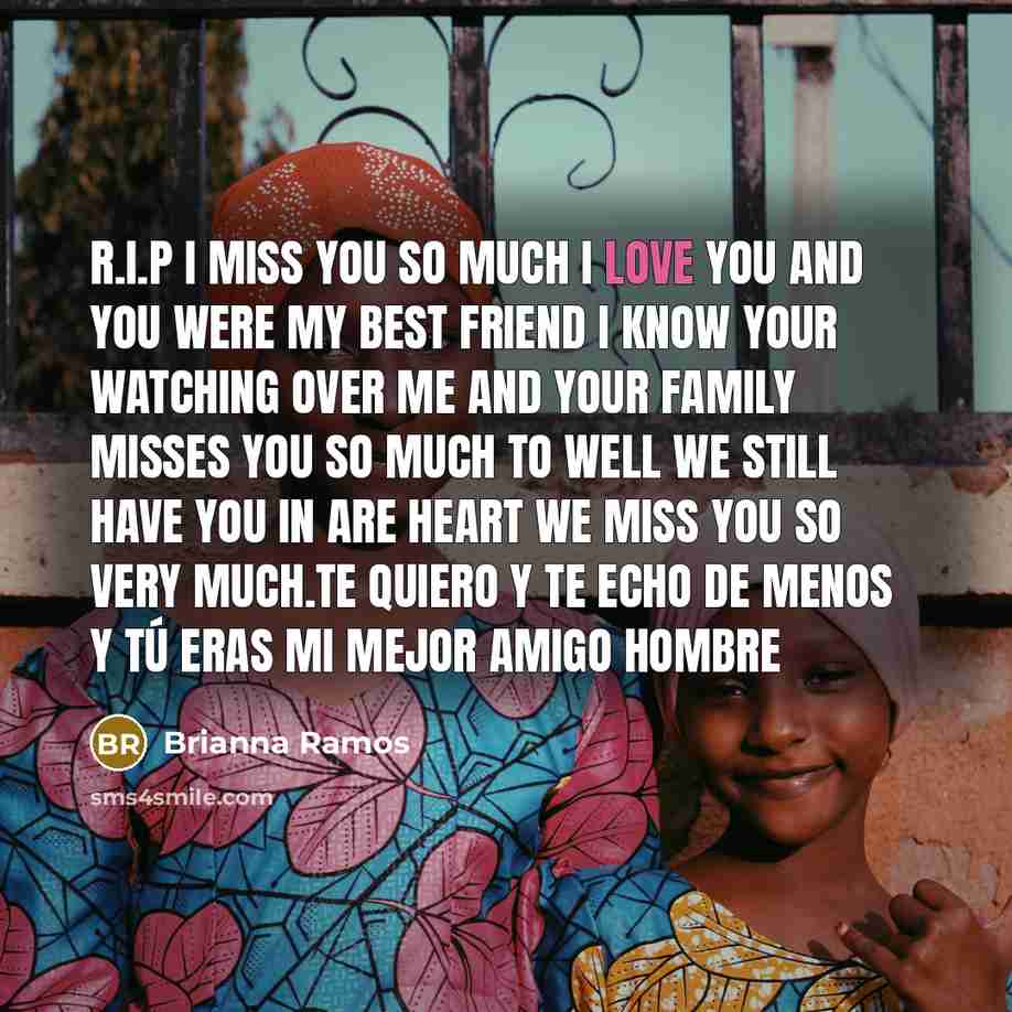 “R.I.P I miss you so much I love you and…” quote by Brianna Ramos