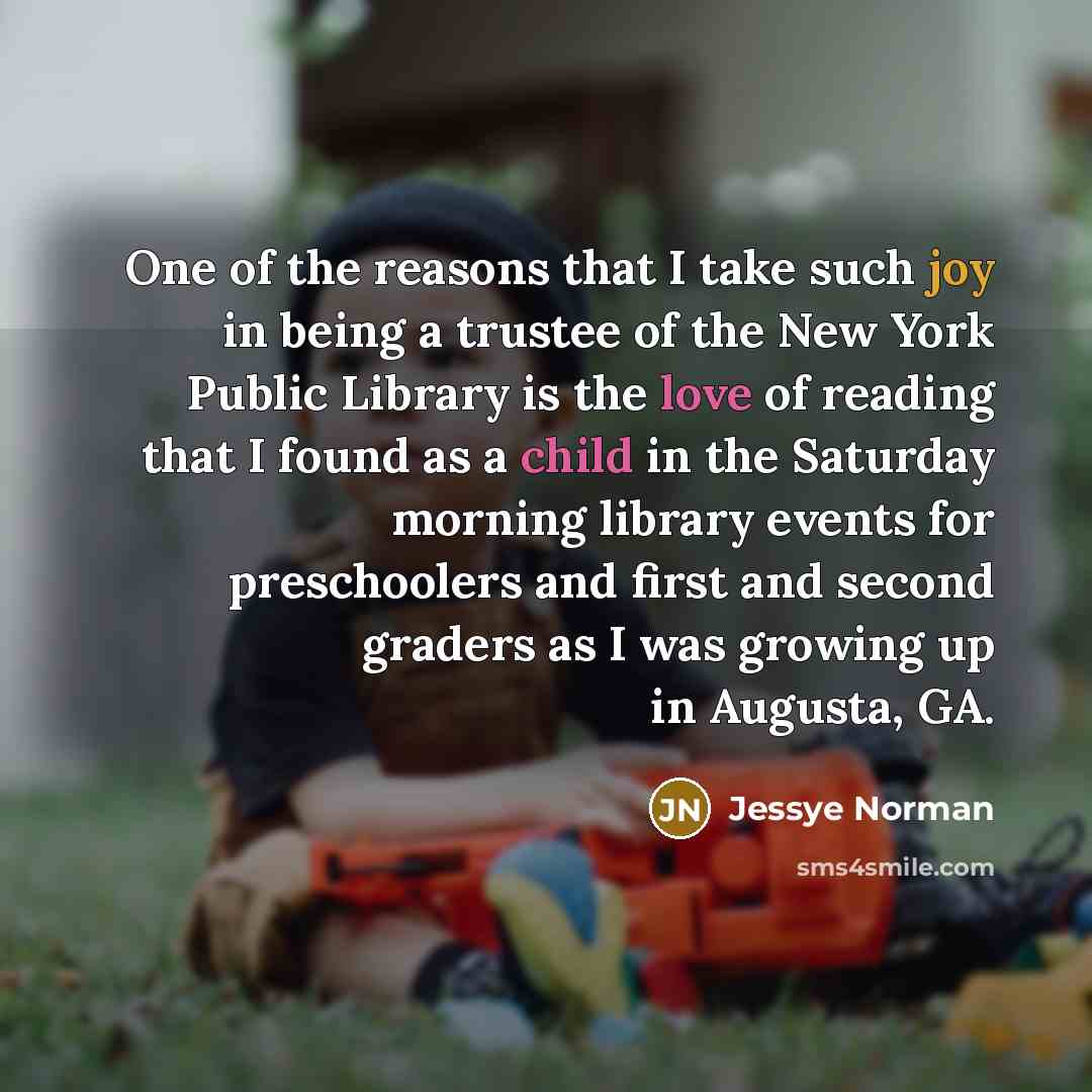 “One of the reasons that I take such joy in…” quote by Jessye Norman