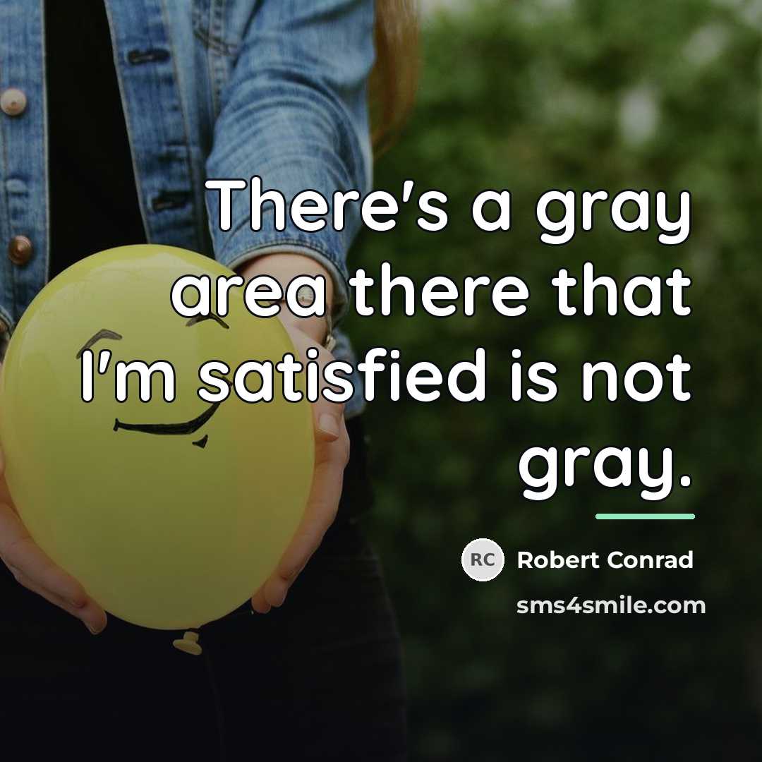 “There's a gray area there that I'm satisfied is not…” quote by Robert Conrad