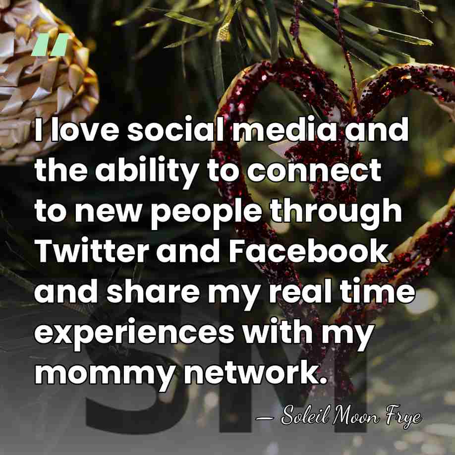 I love social media and the ability to connect to new people&hellip; - Soleil Moon Frye
