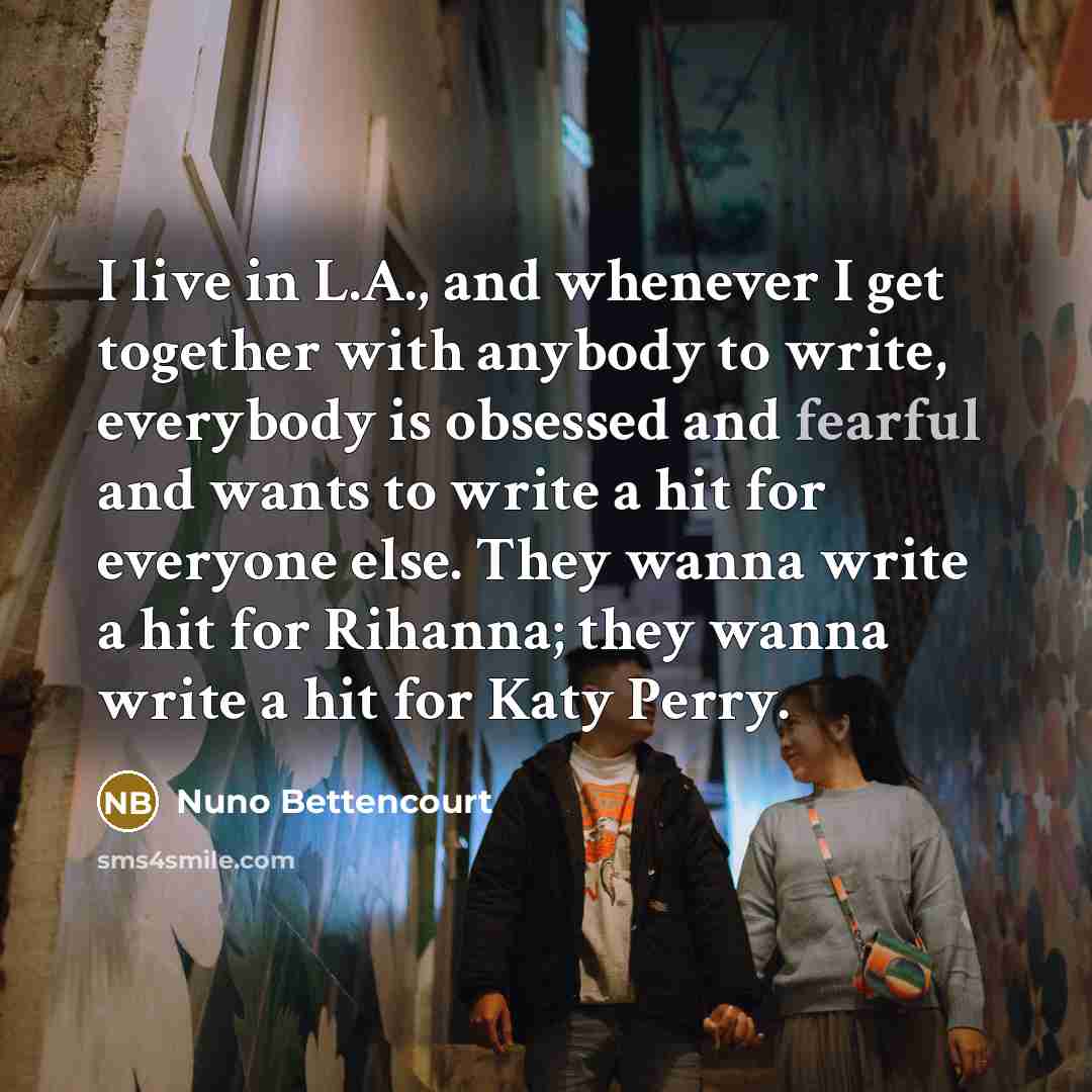 “I live in L.A., and whenever I get together with…” quote by Nuno Bettencourt
