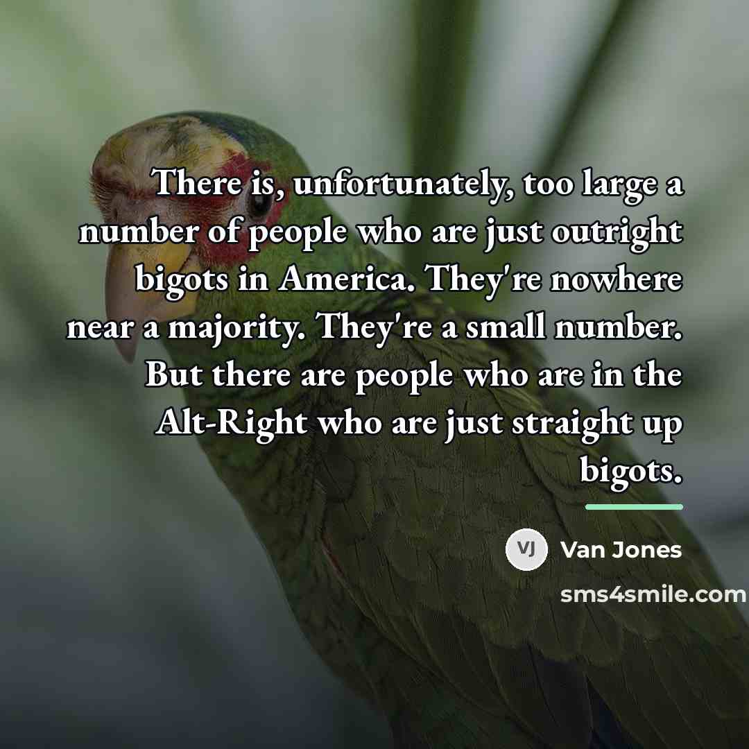 “There is, unfortunately, too large a number of people who…” quote by Van Jones