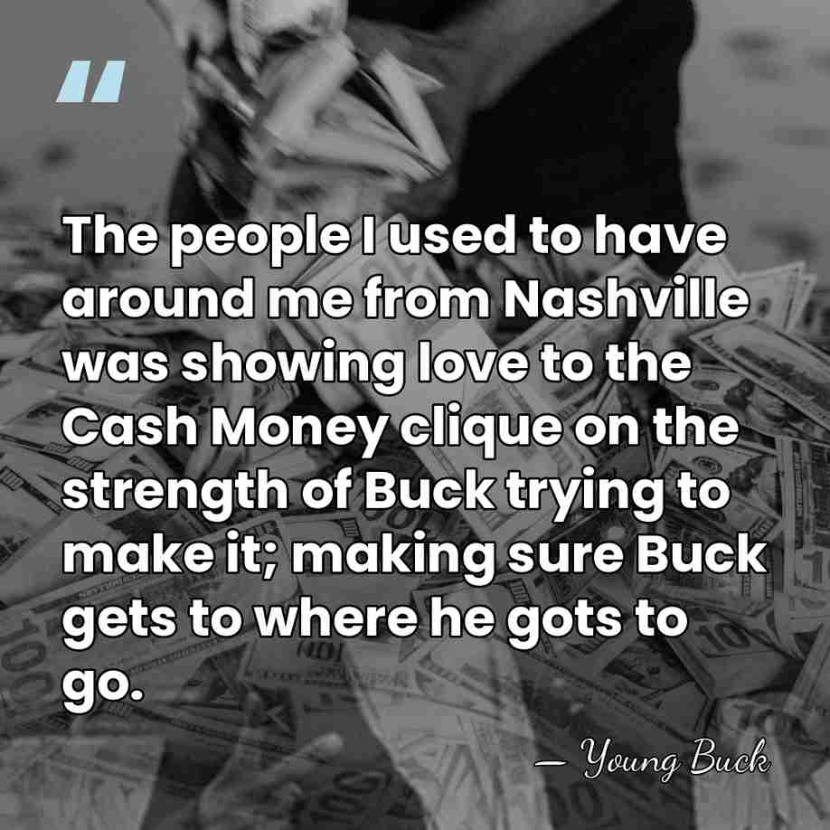 The people I used to have around me from Nashville was showing&hellip; - Young Buck