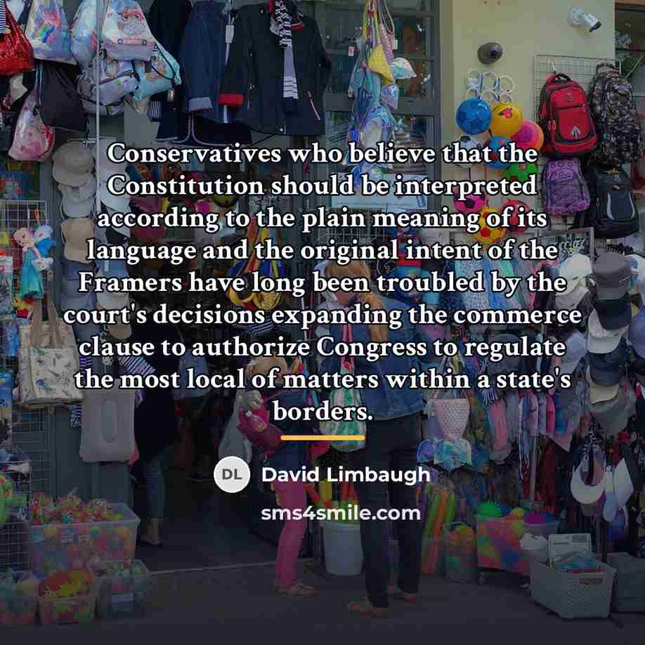 “Conservatives who believe that the Constitution should be interpreted according…” quote by David Limbaugh