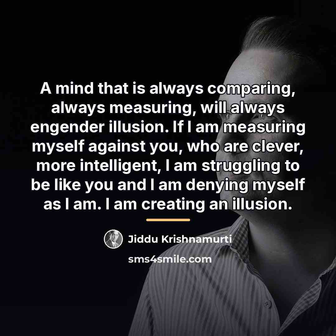 “A mind that is always comparing, always measuring, will always…” quote by Jiddu Krishnamurti