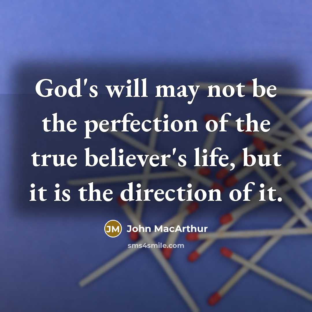 “God's will may not be the perfection of the true…” quote by John Macarthur