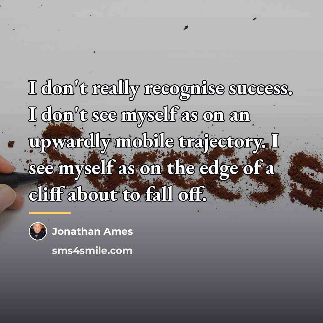 “I don't really recognise success. I don't see myself as…” quote by Jonathan Ames