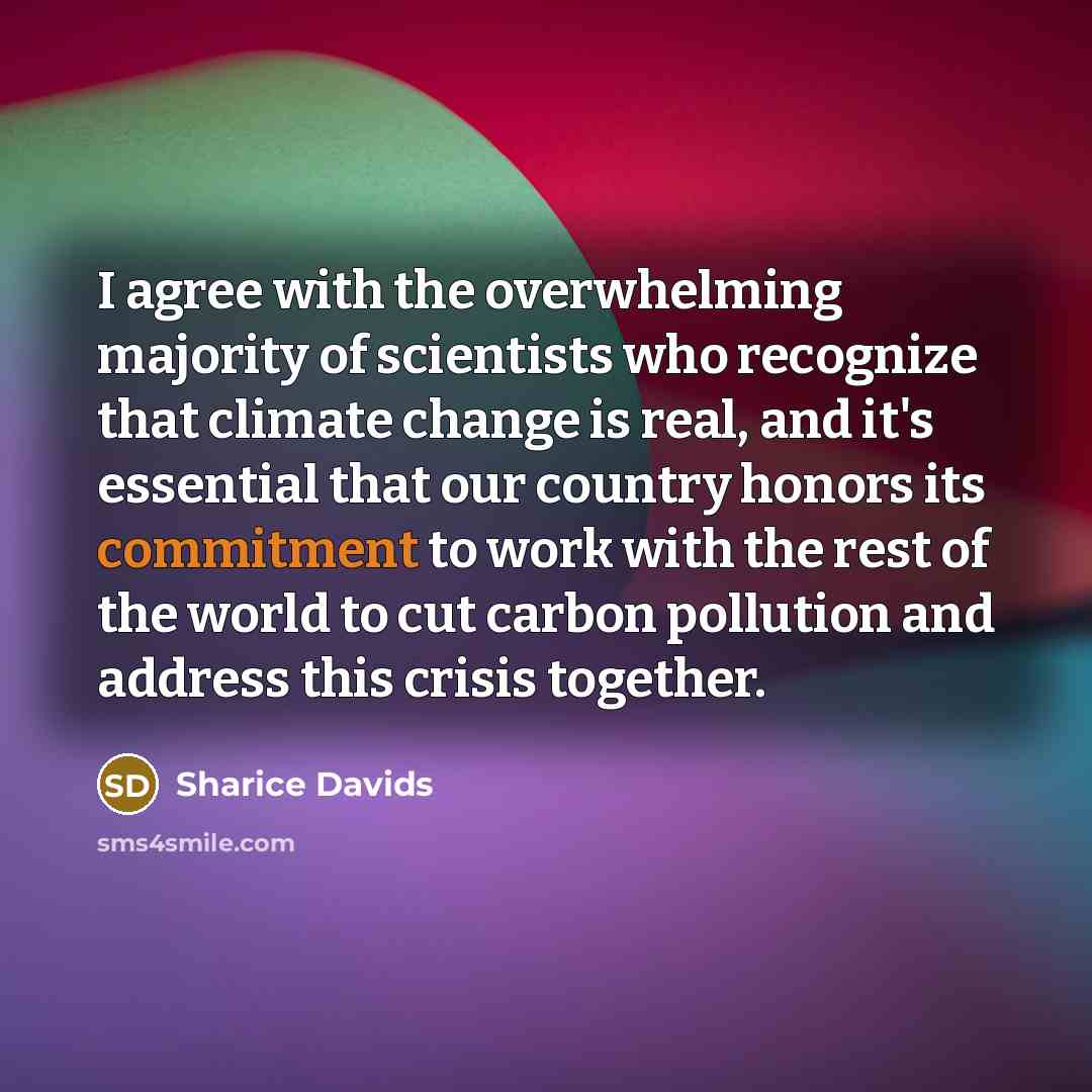 “I agree with the overwhelming majority of scientists who recognize…” quote by Sharice Davids