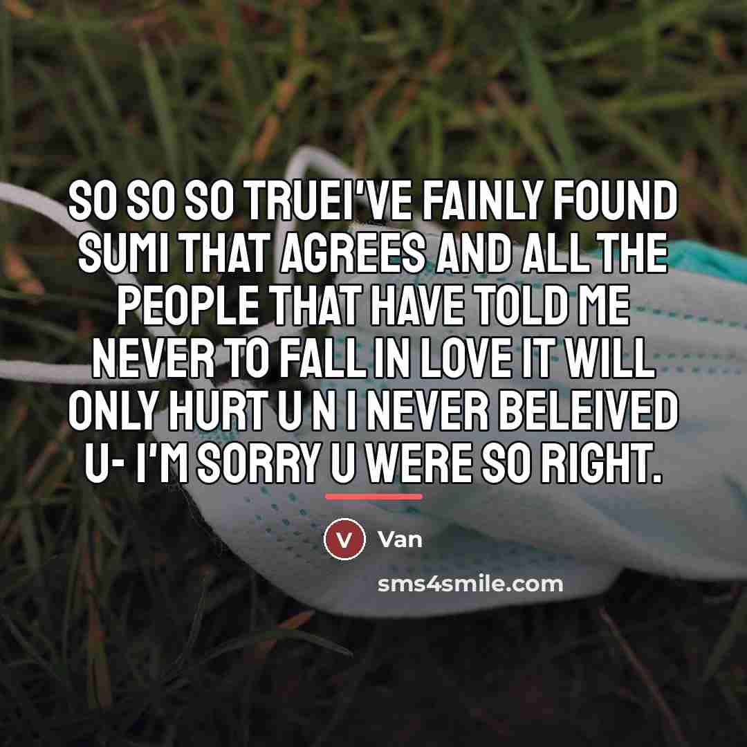 “So so so truei've fainly found sum1 that agrees and…” quote by Van