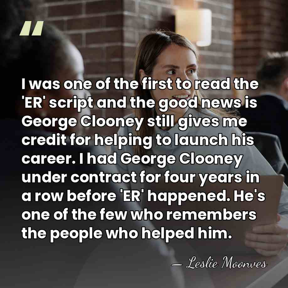 I was one of the first to read the 'ER' script and&hellip; - Leslie Moonves