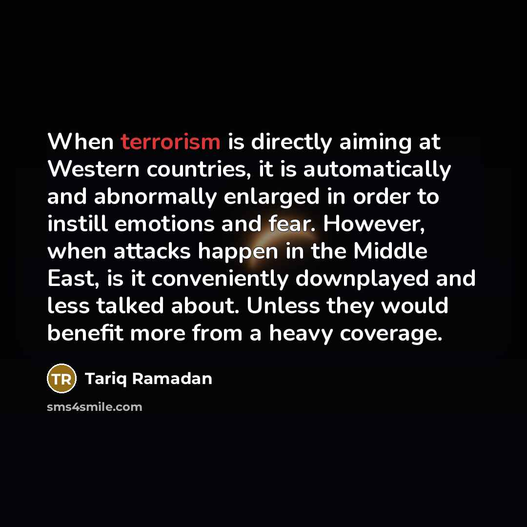 “When terrorism is directly aiming at Western countries, it is…” quote by Tariq Ramadan