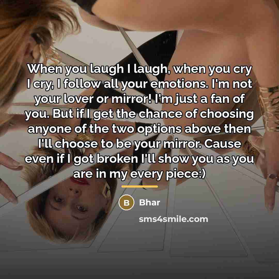“When you laugh I laugh, when you cry I cry,…” quote by Bhar