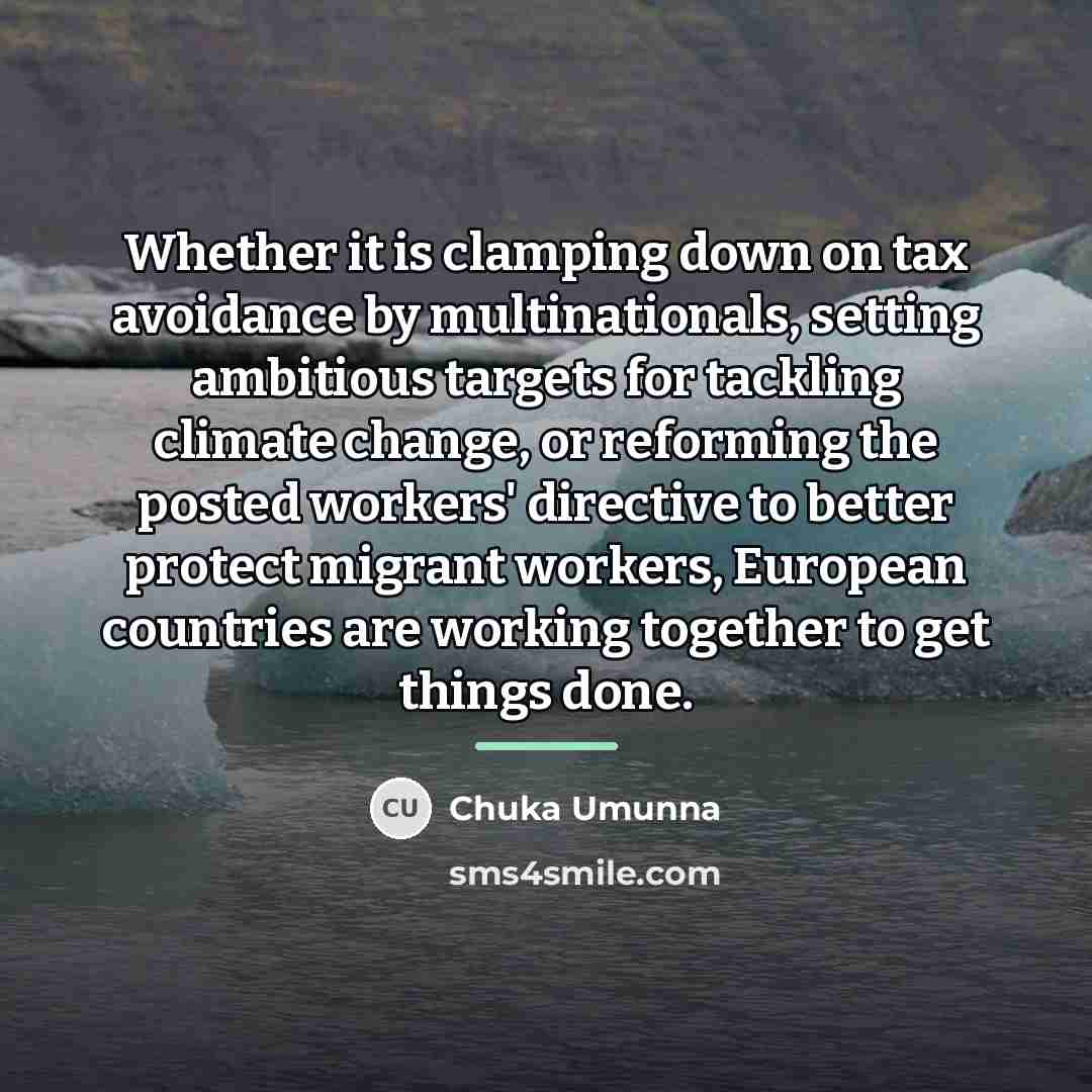 “Whether it is clamping down on tax avoidance by multinationals,…” quote by Chuka Umunna