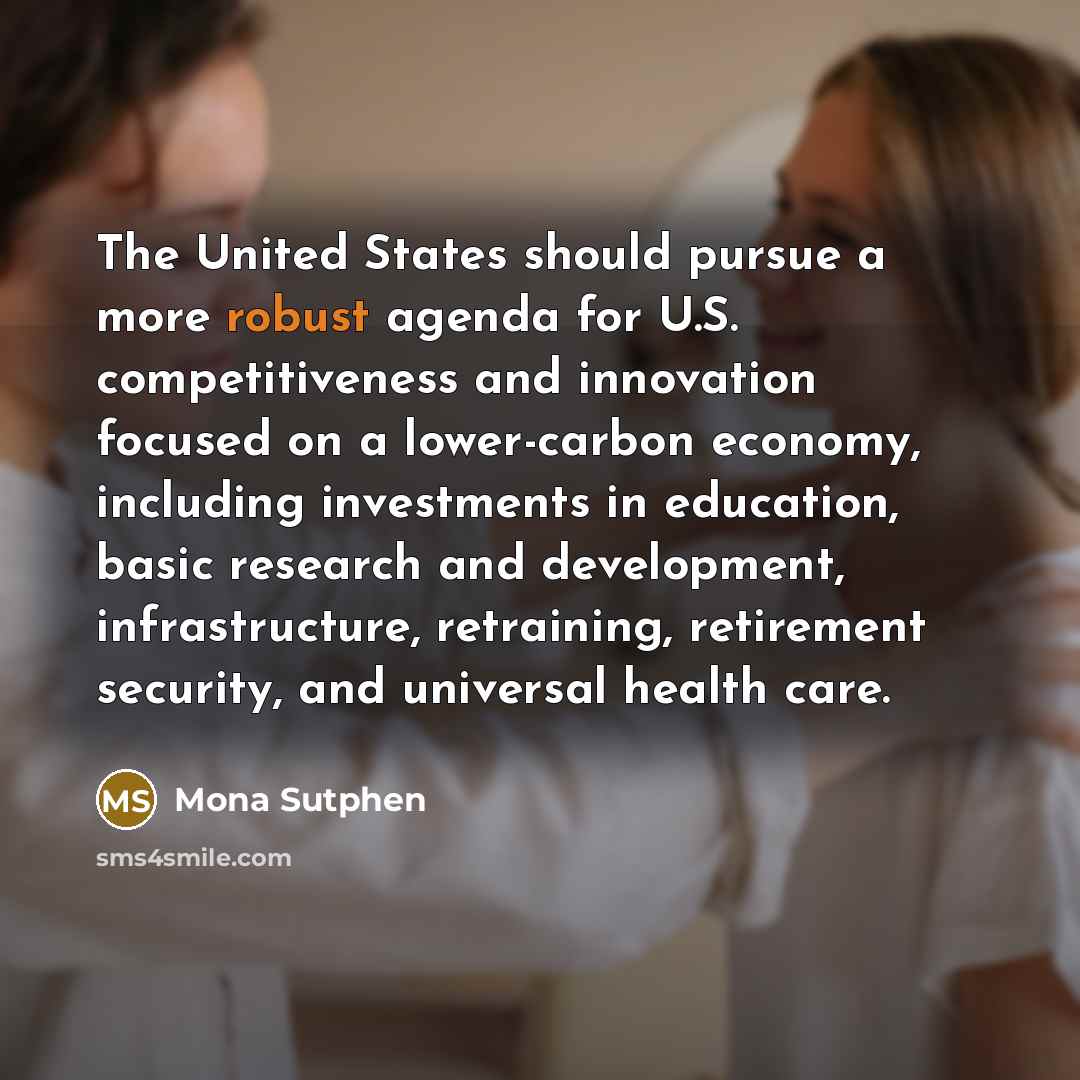 “The United States should pursue a more robust agenda for…” quote by Mona Sutphen