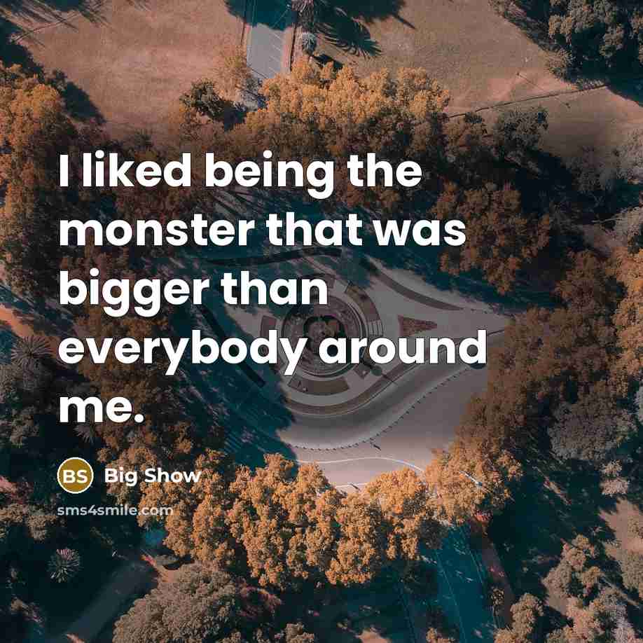 “I liked being the monster that was bigger than everybody…” quote by Big Show