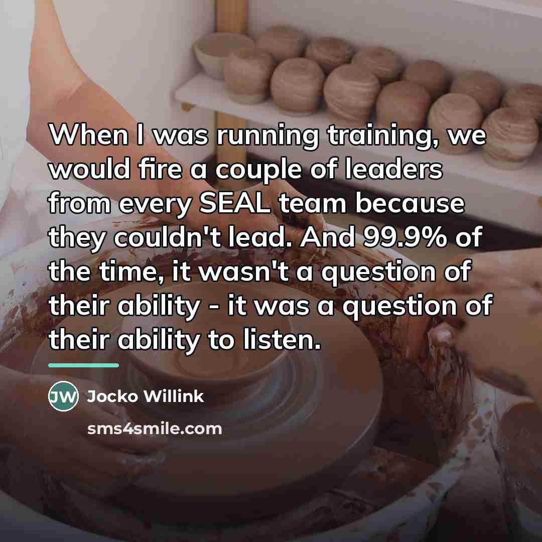 “When I was running training, we would fire a couple…” quote by Jocko Willink