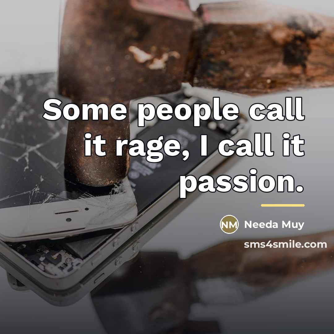 “Some people call it rage, I call it passion.…” quote by Needa Muy