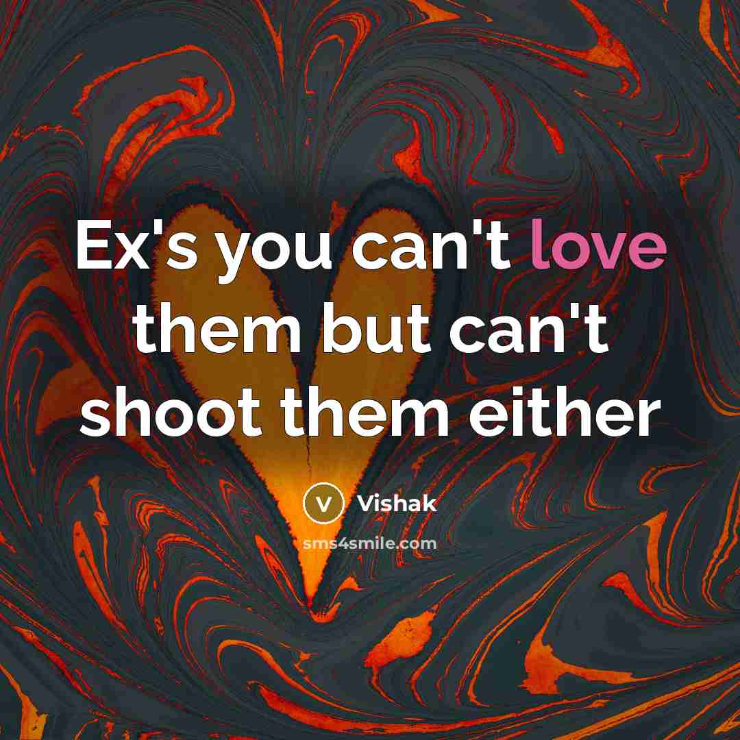 “Ex's you can't love them but can't shoot them either…” quote by Vishak