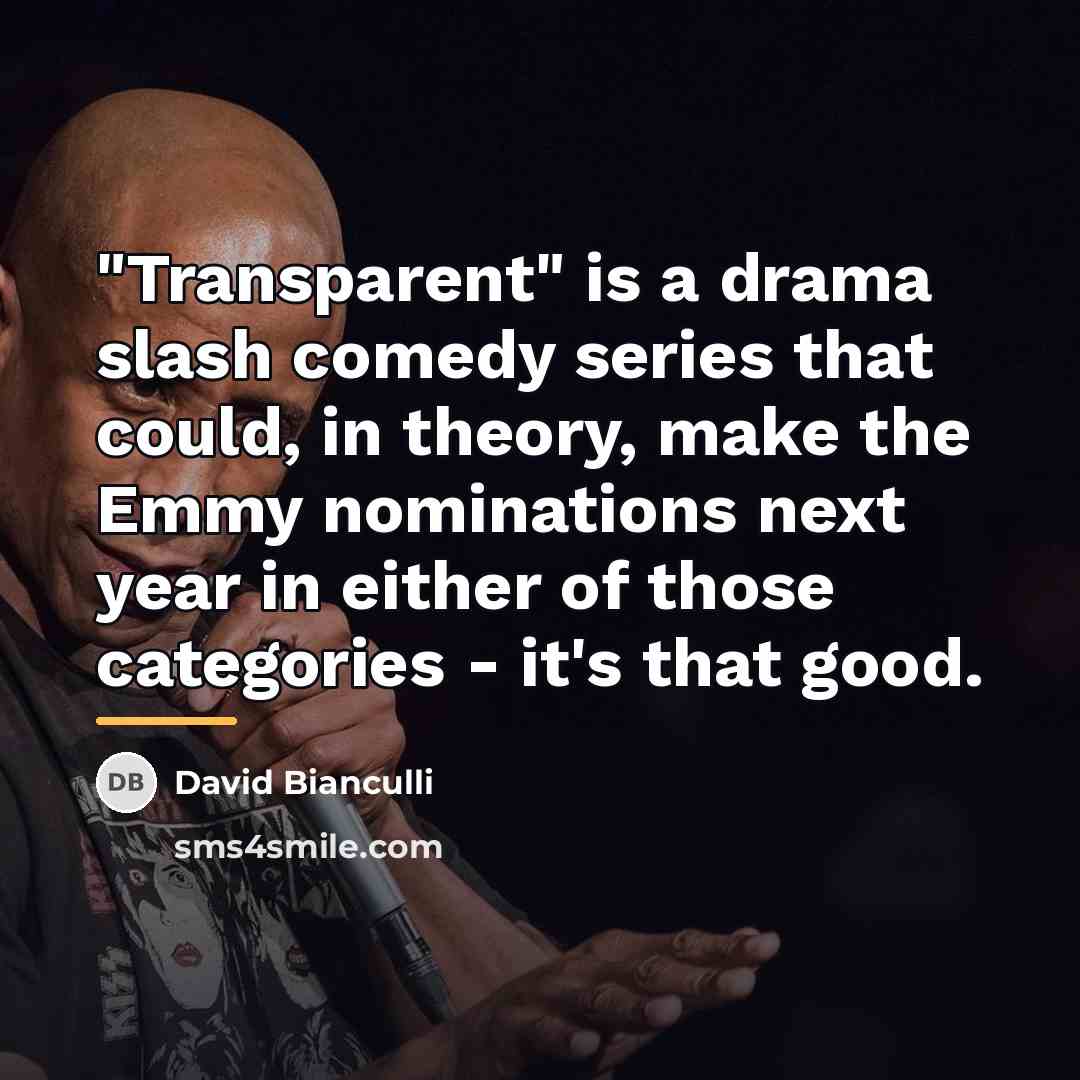 “"Transparent" is a drama slash comedy series that could, in…” quote by David Bianculli