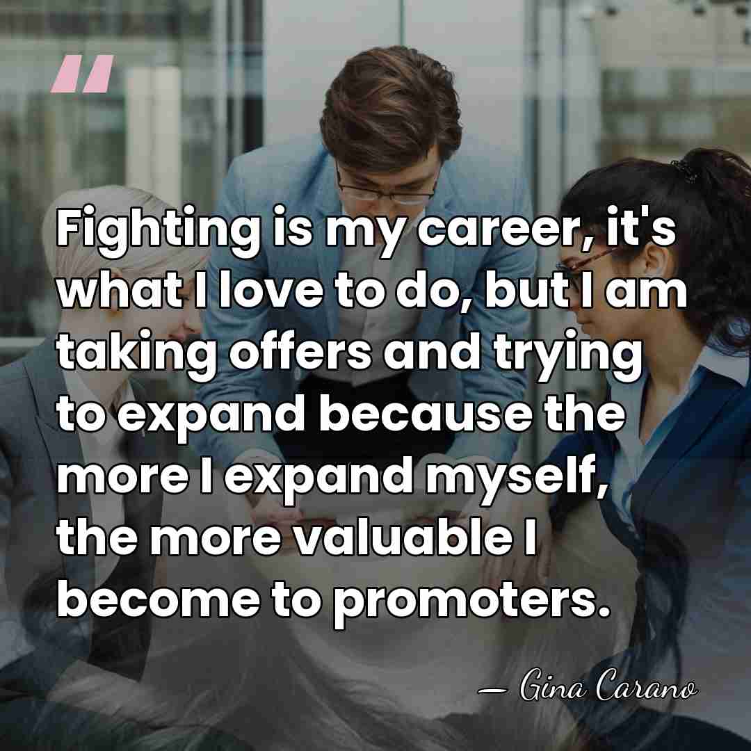 Fighting is my career, it's what I love to do, but I&hellip; - Gina Carano