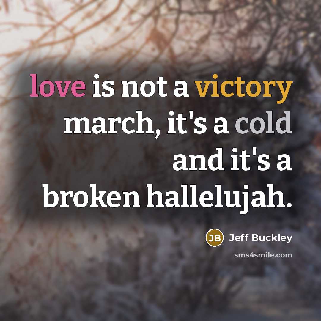 “love is not a victory march, it's a cold and…” quote by Jeff Buckley
