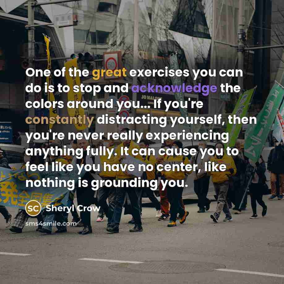 “One of the great exercises you can do is to…” quote by Sheryl Crow