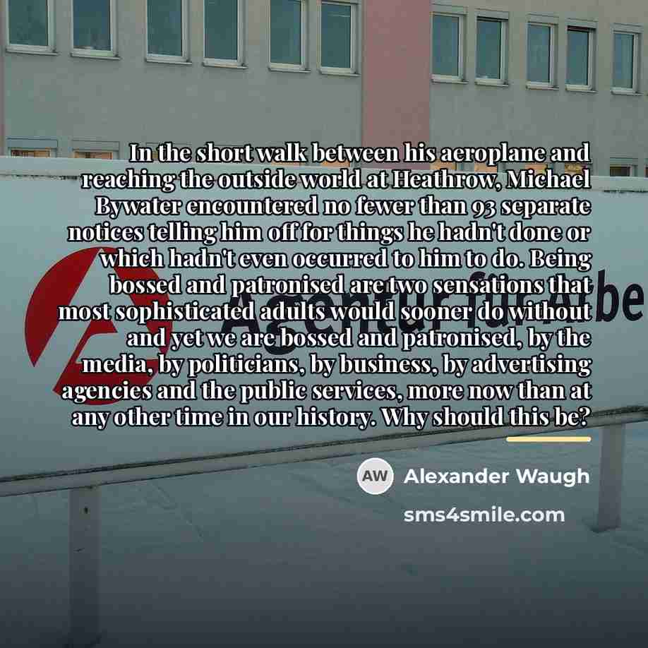 “In the short walk between his aeroplane and reaching the…” quote by Alexander Waugh