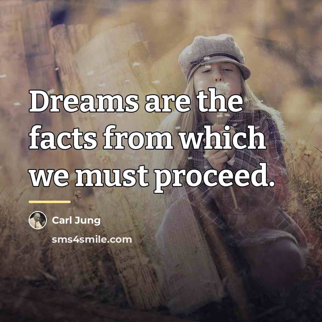 “Dreams are the facts from which we must proceed.…” quote by Carl Jung