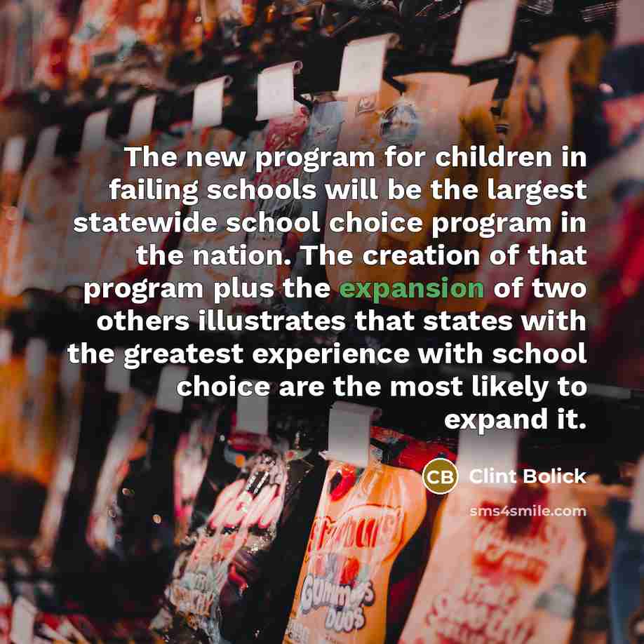 “The new program for children in failing schools will be…” quote by Clint Bolick
