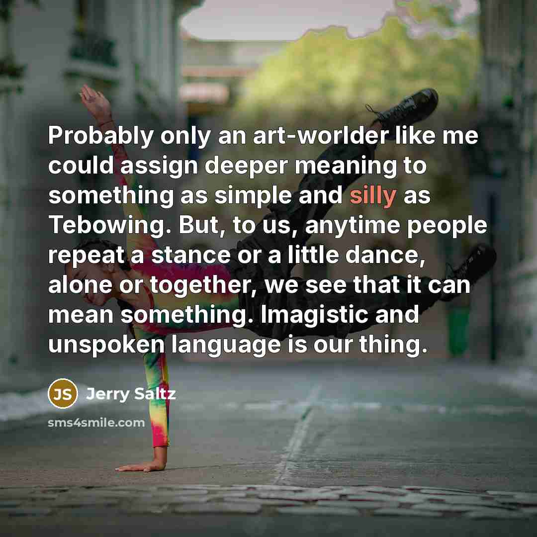 “Probably only an art-worlder like me could assign deeper meaning…” quote by Jerry Saltz