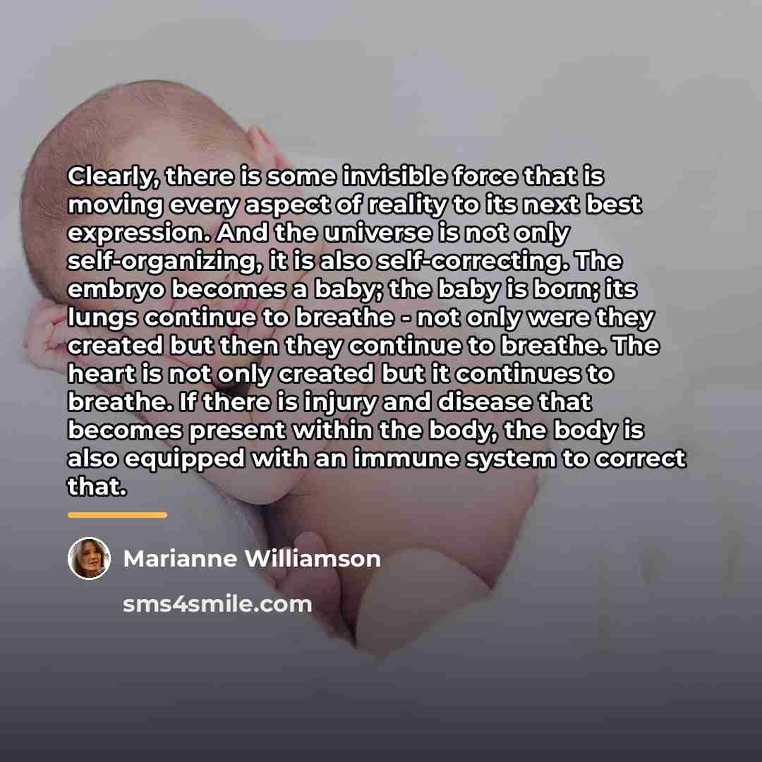 “Clearly, there is some invisible force that is moving every…” quote by Marianne Williamson