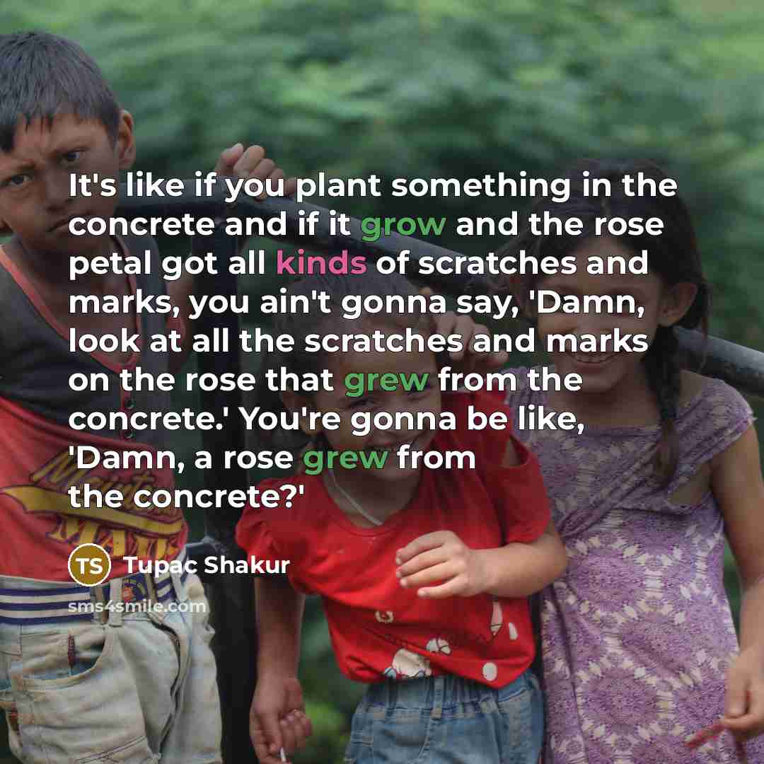 “It's like if you plant something in the concrete and…” quote by Tupac Shakur