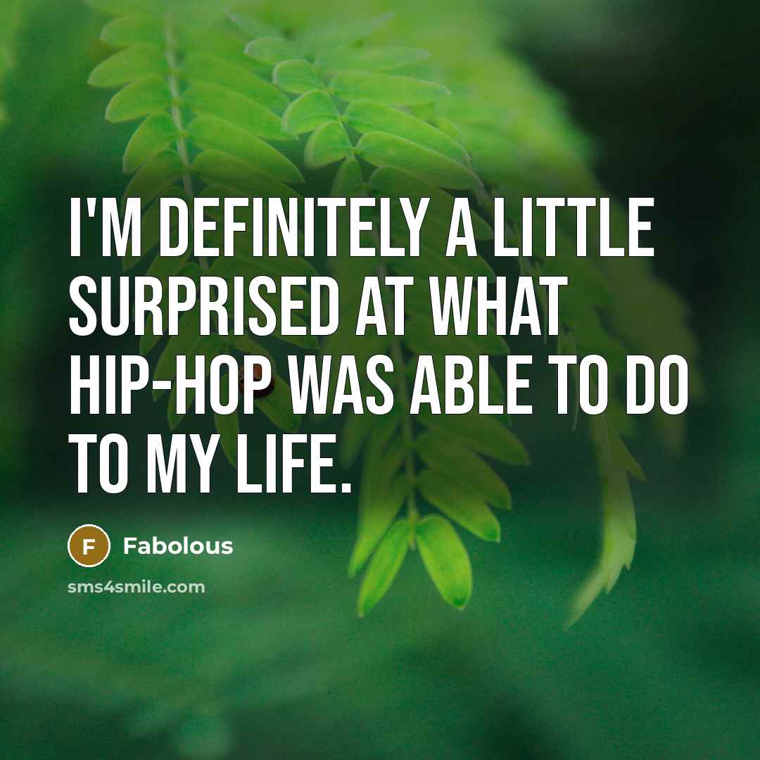 “I'm definitely a little surprised at what hip-hop was able…” quote by Fabolous