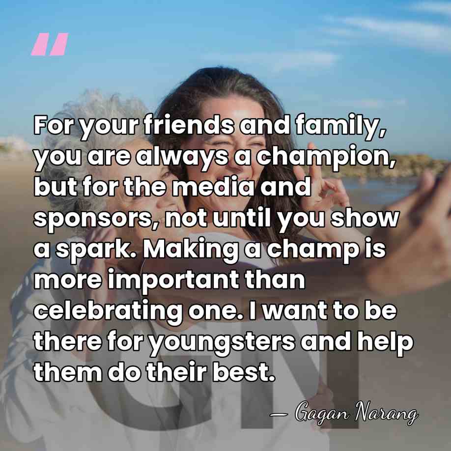 For your friends and family, you are always a champion, but for&hellip; - Gagan Narang