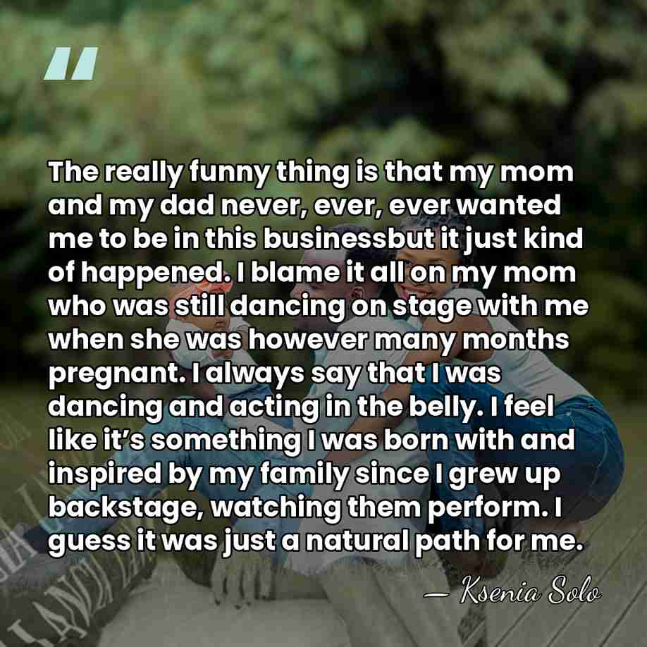 The really funny thing is that my mom and my dad never,&hellip; - Ksenia Solo