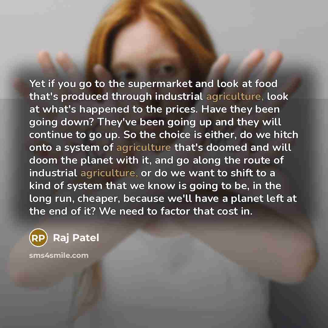 “Yet if you go to the supermarket and look at…” quote by Raj Patel