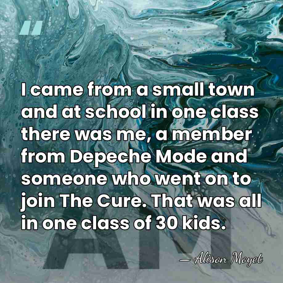 I came from a small town and at school in one class&hellip; - Alison Moyet