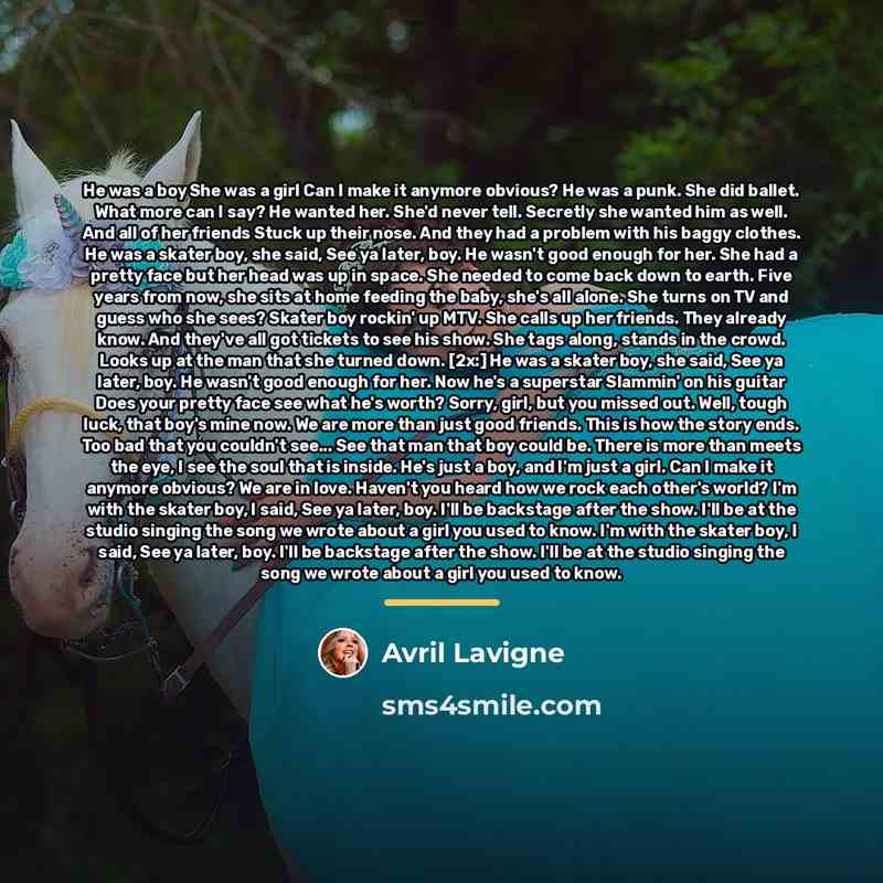 “He was a boy She was a girl Can I…” quote by Avril Lavigne