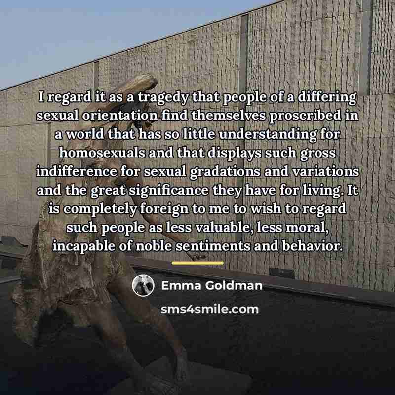 “I regard it as a tragedy that people of a…” quote by Emma Goldman