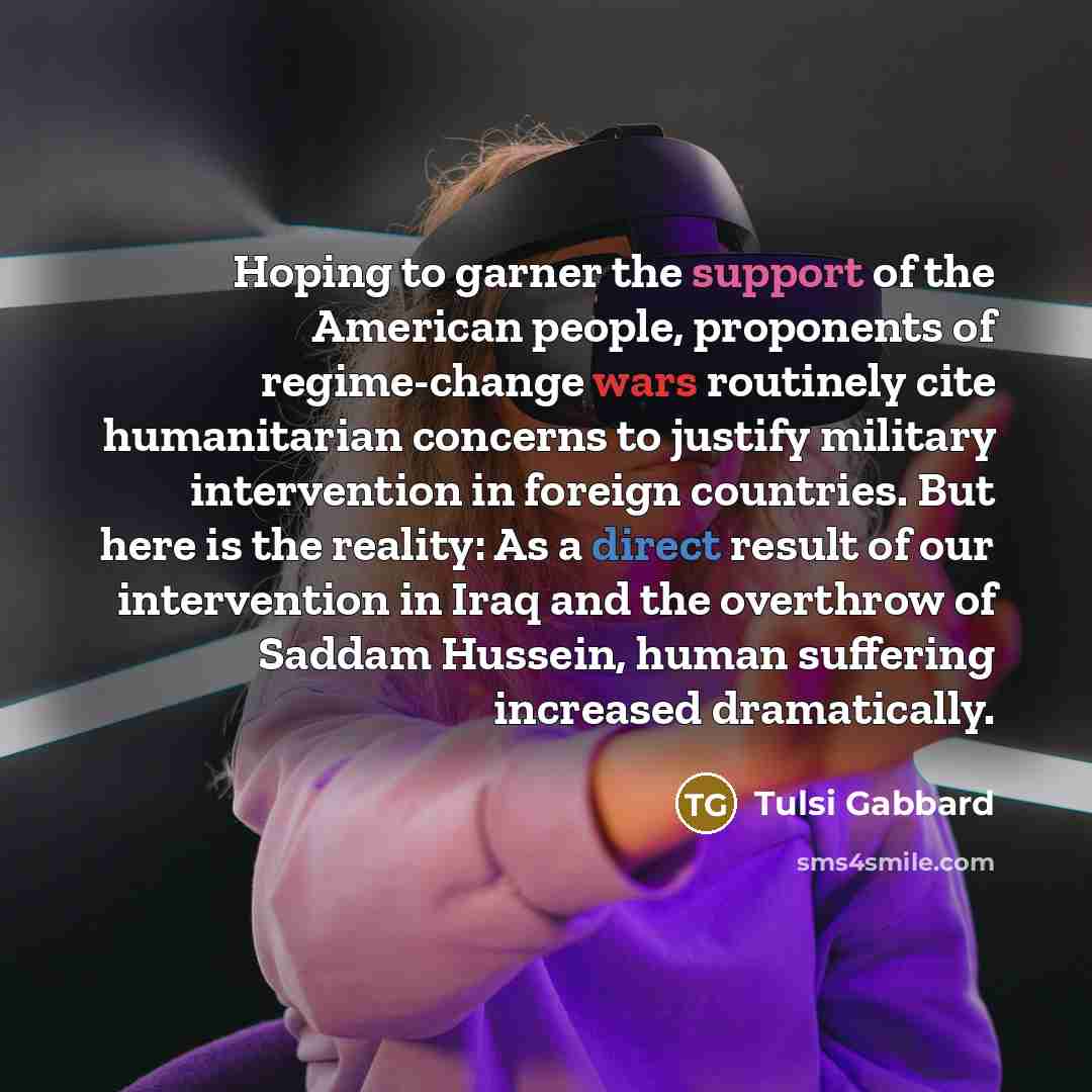 “Hoping to garner the support of the American people, proponents…” quote by Tulsi Gabbard