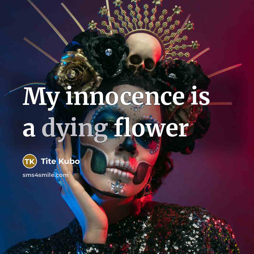“My innocence is a dying flower…” quote by Tite Kubo
