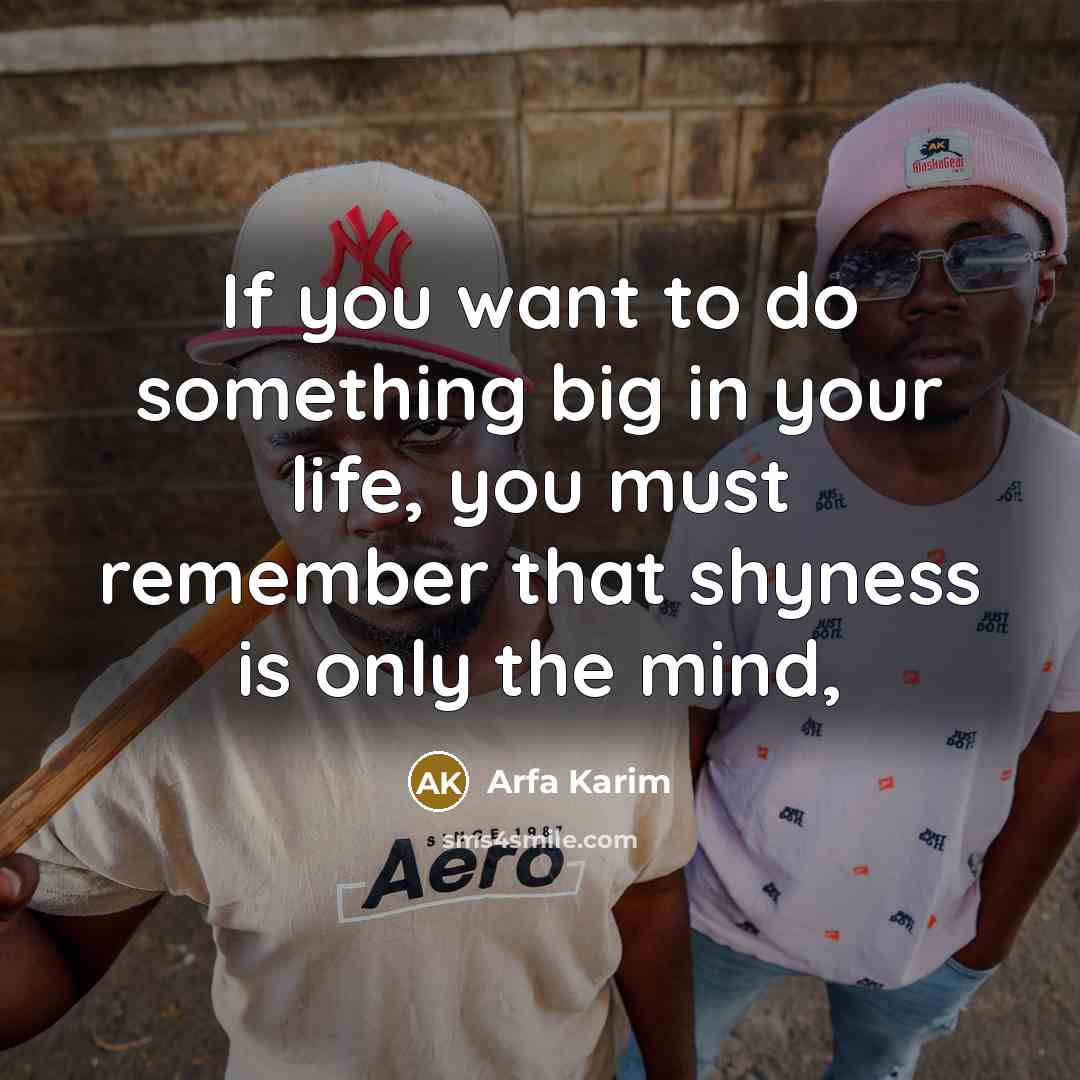 “If you want to do something big in your life,…” quote by Arfa Karim