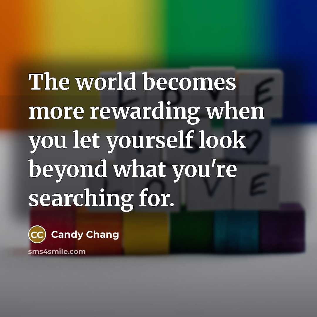“The world becomes more rewarding when you let yourself look…” quote by Candy Chang