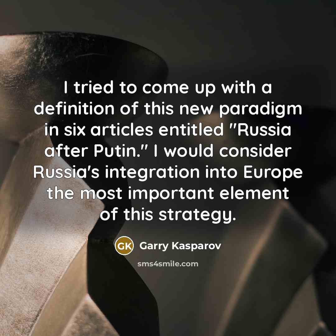 “I tried to come up with a definition of this…” quote by Garry Kasparov