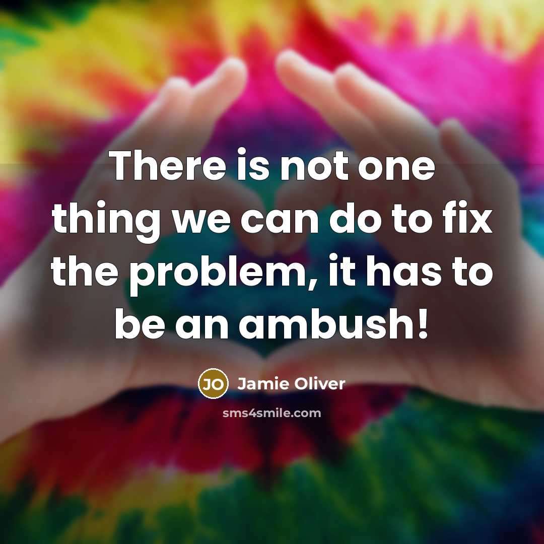 “There is not one thing we can do to fix…” quote by Jamie Oliver