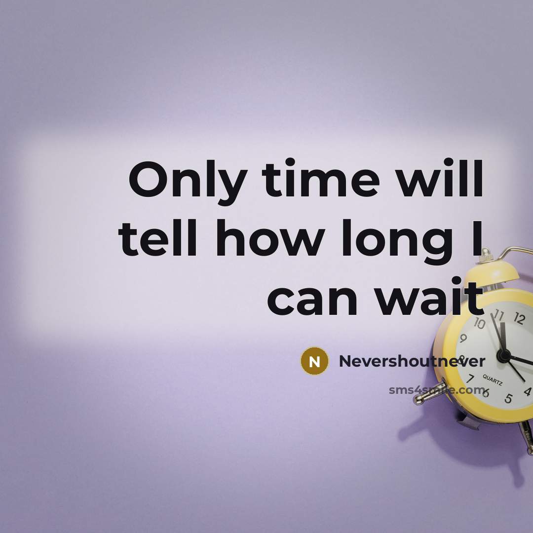 “Only time will tell how long I can wait” quote by Nevershoutnever